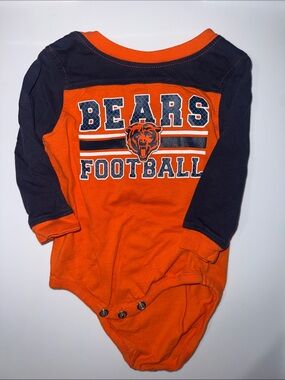 NFL Orange and Navy Bears Football Baby One-Piece